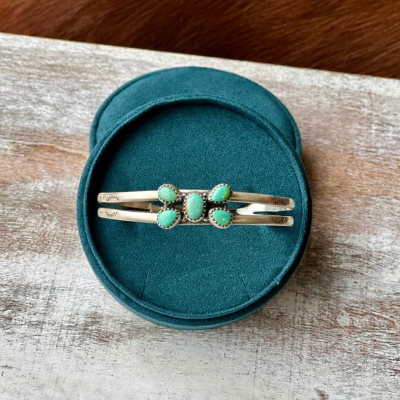 Langley Authentic Turquoise Cuff Bracelet - Picture 7 of 7